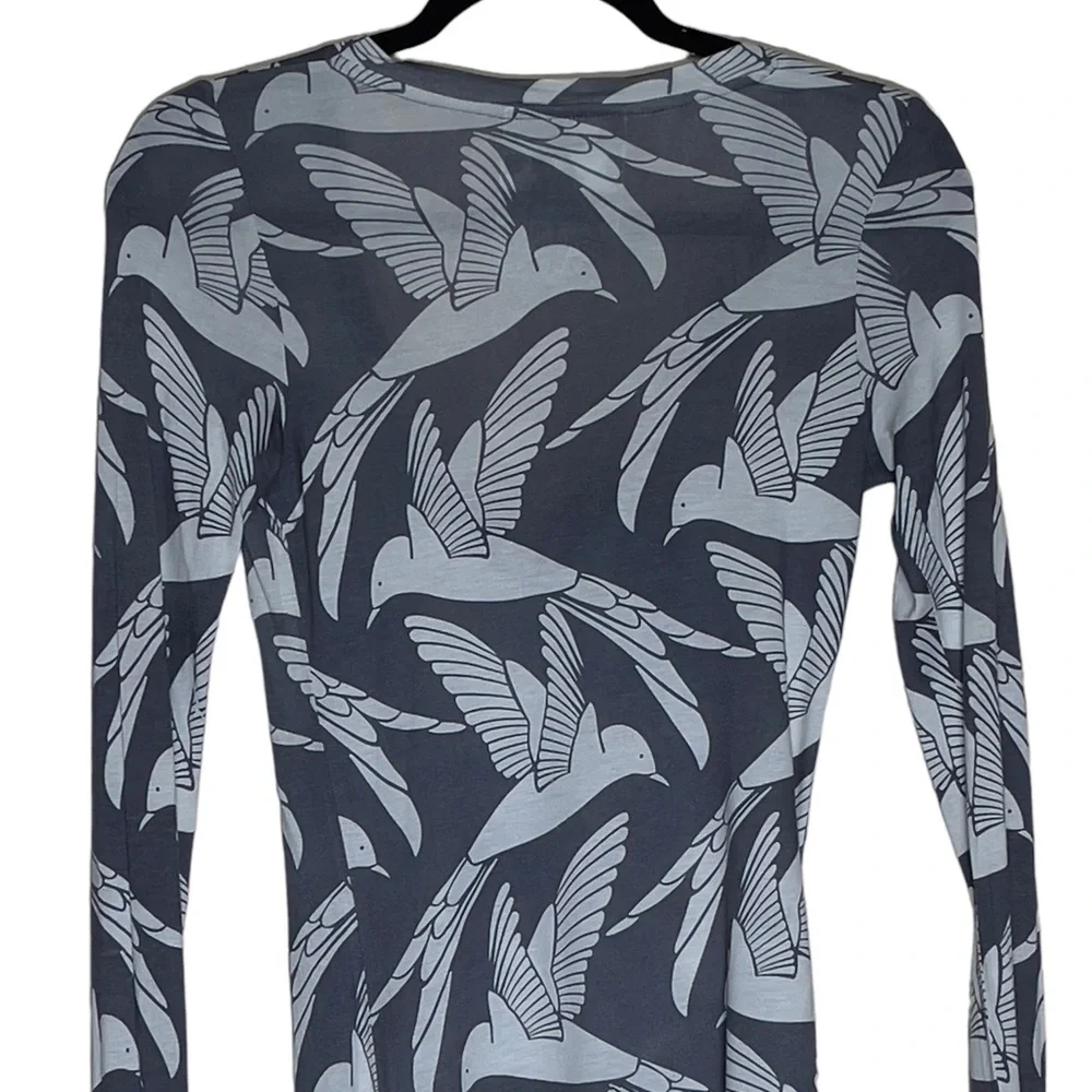 Young Fabulous & Broke Bird Print Size XS Black & White Dress - Picture 7 of 9